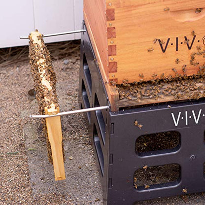 VIVO Black Plastic Beehive Stand, BEE-HVST | For 10 Frame Langstroth Hives, Beekeeping Hive Support Rest, Frame Holder
