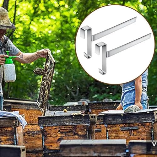 Beehive Frame Holder 2pcs Beehive Frame Perch Stainless Steel Beehive Holder Stable Bee Hive Supplies Multifunctional Rustproof Beekeeping Supplies for Beekeeper Beekeeping