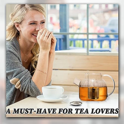 Yoassi Tea Infusers for Loose Tea, Extra Fine Mesh Tea Strainers, 18/8 Stainless Steel Loose Leaf Tea Steeper Tea Diffusers with Extended Chain Hook and Drip Tray 1 Pack - size: Barrel 1 Pack
