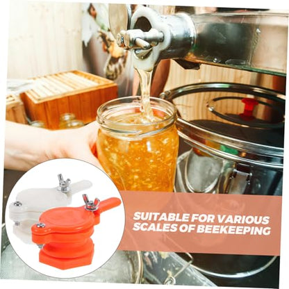 Toyvian 2pcs Plastic Honey Gate Valve for Beekeeping Efficient Honey Tool for All Scale Lightweight and Portable for Extractors and Buckets