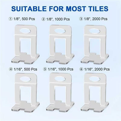 Tile Leveling System Clips - DIY Tiles Leveler Spacers - Tile Leveling System for Professional Ceramic Tile and Stone Installation (1/32 Inch*4650 Piece) - size: 1/32 Inch*4650 Piece