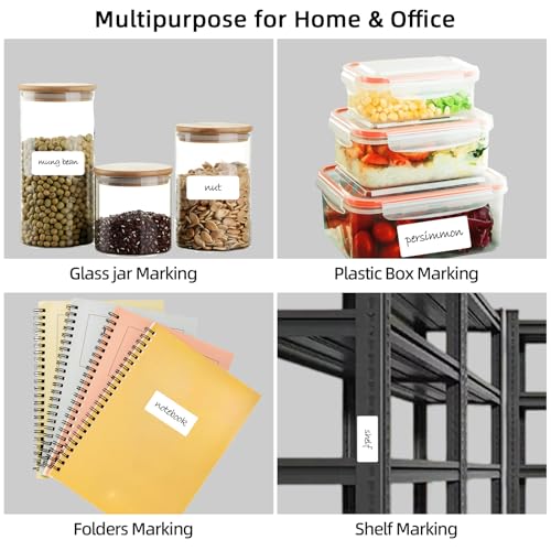 Homrelaxy 1400 Pcs 1"x2" Permanent Labels, Blank Labels Total, Non-Printable, Strong Adhesive, All-Purpose Handwriting Labels for Organizing, Files, Boxes (Pack of 2) - size: 1"x2" (Pack of 2)