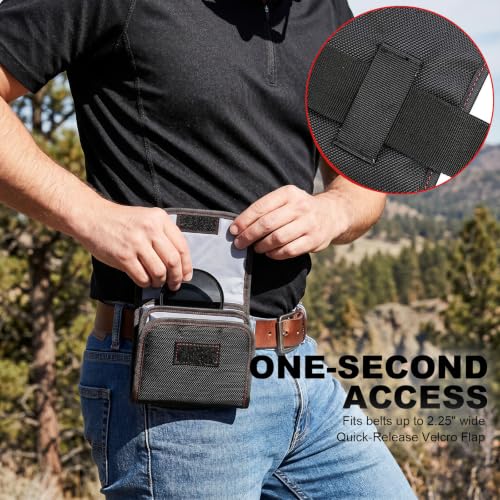 DomeStar Filter Case, 2PCS 3-Pocket Camera Lens Filter Carry Case Professional Photography Filter Holder Belt Bag Pouch Water-resistant and Dustproof Design for 25mm-82mm Filters