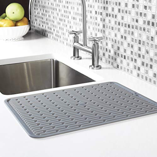 OXO Good Grips 13265200MLNYK Silicone Draining Mat Grey - size: 12" x 12"