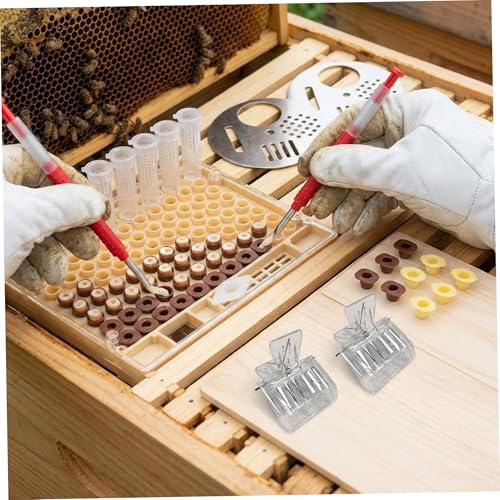 Beekeeping Supplies Kit, Plastic Queen Rearing System - with Grafting Tool & Cell Cups for Hive Management