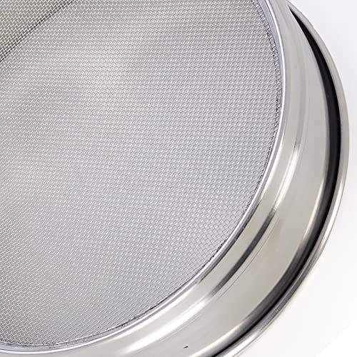 LABALPHA 12 Mesh Lab Sieves, #12 Mesh Test Sieve, 8'' Diameter, 304 Stainless Steel Wire Cloth (1.7mm) - size: 12 mesh (1.7mm)