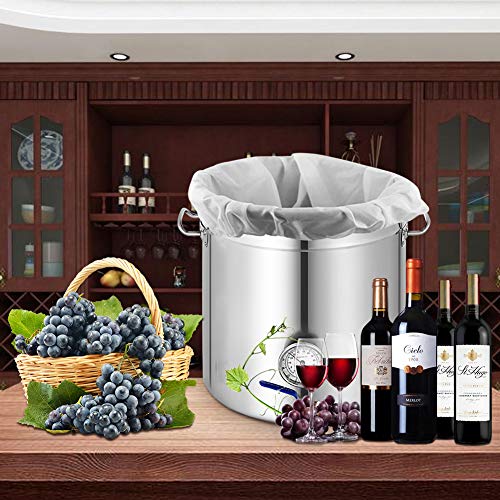 2 Pack 26"×22" Brew Bag Reusable Mesh Strainer for Wine Beer Brewing | BIAB, Fits Kettle Up To 17 In, Holds 20 Lbs, Nylon Cheesecloth, BPA-Free, Drawstring Strainer for Cider Fruit Wine Cold Brew - size: 26" x 22"