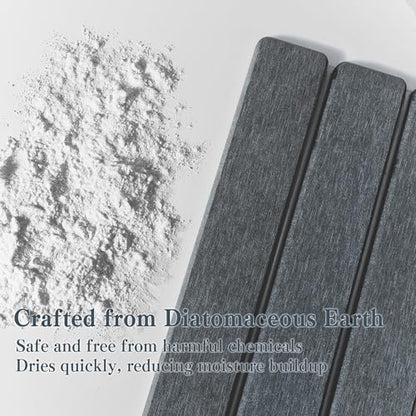 2pcs Stone Dish Drying Mat for Kitchen Counter, Quick-Dry Diatomaceous Earth Water Absorbent Pad & Countertop Drainer, Home Essentials for Bath and Pets - Dark Grey, 24x16’’ & 8x4’’ - color: Dark Gray