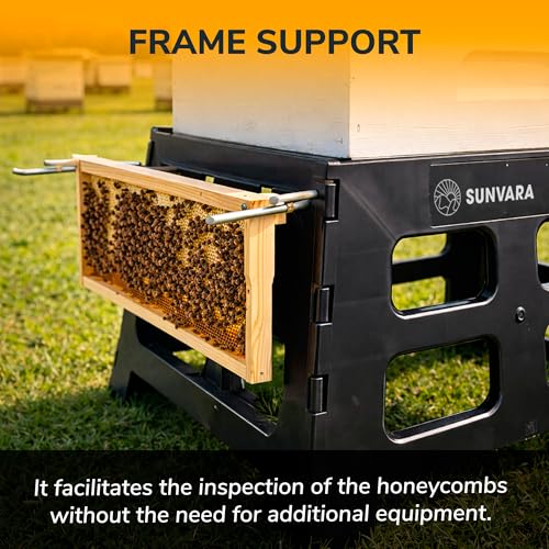 SunVara Bee Hive Stand 10 Frame for Beekeeper Hive Stands Beehive Stand Bee Keeper Hive Stand Beekeeping Frame Rest Ideal for Beehive Support Hive Stands for 10 Frame Hives - size: Pack of 2