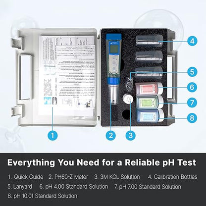 APERA INSTRUMENTS AI3711 PH60-Z Bluetooth Smart pH Tester Powered by ZenTest Mobile App with Cloud-Based Datalogger - style: Regular pH