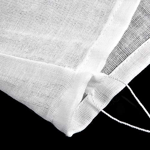 Boao 6 Pcs Soft Muslin Cloth 20 x 12 Inch Butter Muslin Bags, Suit for Straining Fruit, Butter, Wine, Milk Filter in Home