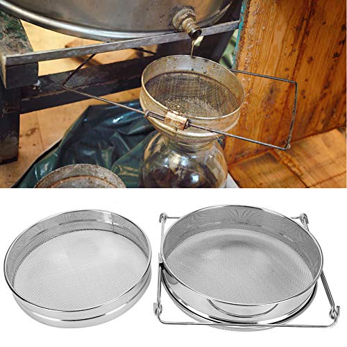 Honey Strainer Double Sieve Stainless Steel Anti Beekeeping Tool Accessory for Honey Filtration Beekeepers Durable Easy Cleaning