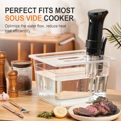 HOMENOTE Sous Vide Container 12 Quart With Lid,BPA Free Complete Accessories For Anova and Most Sous Vide Cookers,Anova Container Kit - color: Sous Vide Container-without accessories