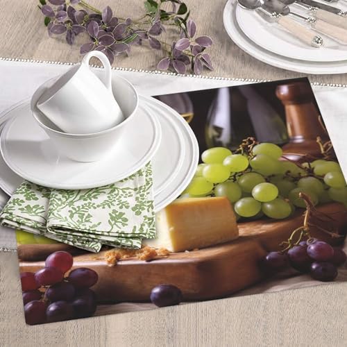 Wine Cheese Cake Grapes Print Dish Drying Mat for Kitchen Counter Ultra Absorbent Microfiber Dishes Drainer Mats Washable Drying Pads for Sinks 16 x 18 In - color: Wine Cheese Cake Grapes
