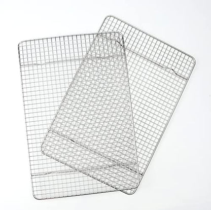 Spring Chef 10" x 15" Stainless Steel Cooling Racks for Baking - Oven Safe - Cookie Racks for Cooling Cookies - Fits Jelly Roll Pan - Perfect for Grilling, Roasting, Cooking, Drying - Set of 2 - size: 10"x15", style: 2 Pack