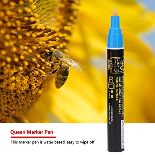 Bee Queen Marker Pen Honey Queen Bee Marking Pen,Wasserwaage Blase Bee Queen Marking Tools the Bee Marking Pen with 8 Choice (Blue)
