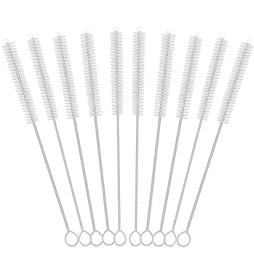 Straw Cleaner 12 Inch(10-Pack) for Reusable Straws | Straw Cleaner Brush Extra Long, Straw Brush Cleaner for Baby Bottle,Stanley Cup,Sippy Cup and Coffee Machine