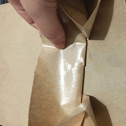 PABCK Brown Kraft Paper Wax Bags Take Out Food Bag 50 Pcs 5.9x3.5x10.6 inch | Greaseproof Food Storage Container for Small Business Home Kitchen Lunch Bread Sandwichs Snack Packaging Bags Craft Organizer - size: 5.9x3.5x10.6 inch (15x9x27cm)