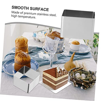 Cookie Mould Baking Rings Biscuit Cookie Cutter Cookie Decorating Supplies Cake Ring Square Pastry Molds Cake Cutter Funnel Cake Adjustable Mini Cake Pan Baby Small Clippers - size: Size 4