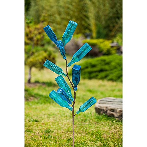 Evergreen Garden Glass Bottle Tree, Metal Bottle Trees for Garden Outside, Decorative Bottles Holder for Outdoor Wedding Christmas Party Decoration (Bottles Sold Separately)