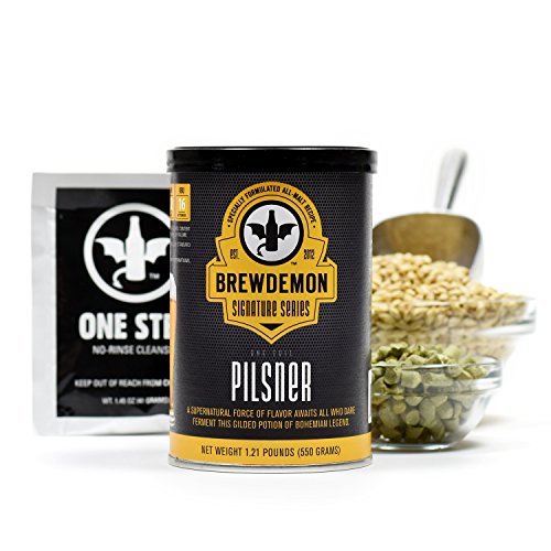 1 Gal. One Evil Pilsner Beer Recipe Kit - Makes a Wicked-Good 4.6% ABV Batch of Craft Brewed Beer