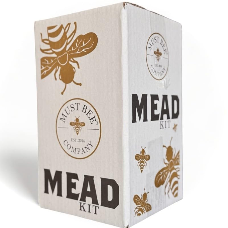 Mead Making Kit – 1 Gallon Mead Kit to Make Your own Honey Wine with Reusble Equipment- Brew a Delicious Metheglin Style Mead with Must Bee Company-Starter Kit Includes Yeast, Nutrients and Spices. - size: 1 Gallon Starter Kit
