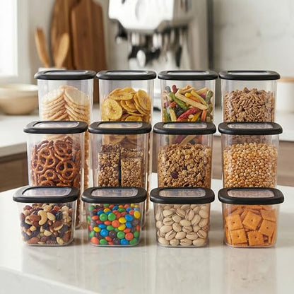 Airtight Storage Containers with Lids, Set of 12 Storage Containers, Kitchen Storage Boxes, Food Storage Containers, BPA-Free