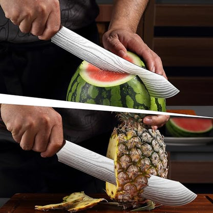PAUDIN Butcher Knife, 10″ Bullnose Brisket Knife,Forged High Carbon German Steel, Ultra Sharp Edge for Meat Cutting, Ergonomic Handle Design - style: 10" Butcher Knife