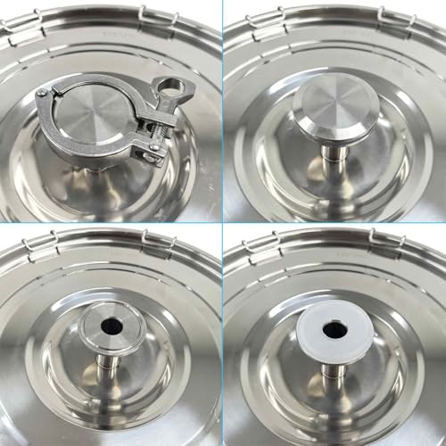 64L Stainless Steel Fermenter Tank with Faucet & Exhaust Valve 304 Food-Grade Fermentation & Storage Container for Wine, Beer, Sauerkraut