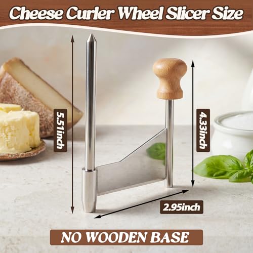2 Pack Cheese Curler Wheel Replacement, Stainless Steel Cheese Shaver Blade for Rosettes, Tête De Moine, Rosettes, Chocolate & Butter Curls, Charcuterie Board Accessories