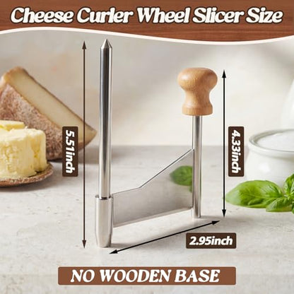 2 Pack Cheese Curler Wheel Replacement, Stainless Steel Cheese Shaver Blade for Rosettes, Tête De Moine, Rosettes, Chocolate & Butter Curls, Charcuterie Board Accessories