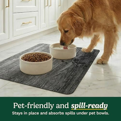 Cuisinart Coffee Mat for Countertop (2 Pack)-Quick-Dry Absorbent Coffee Bar Mat for Espresso Machines & Brew Stations, Also Use as a Dish Drying Mat on Kitchen Counter, Non-Slip, Easy Care, 15” x 20” - color: Charcoal