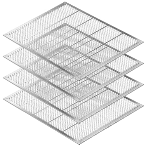 Metal Queen Excluder 10 Frame for Beehive, 4 Pack Heavy Duty Galvanized Steel Queen Excluder for Beekeeping Supplies - size: 10-Frame 4Pack