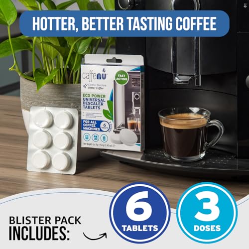 Caffenu Coffee Machine Descaling Tablets, 6-Pack, Jura, Philips, Saeco