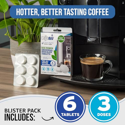 Caffenu Coffee Machine Descaling Tablets, 6-Pack, Jura, Philips, Saeco