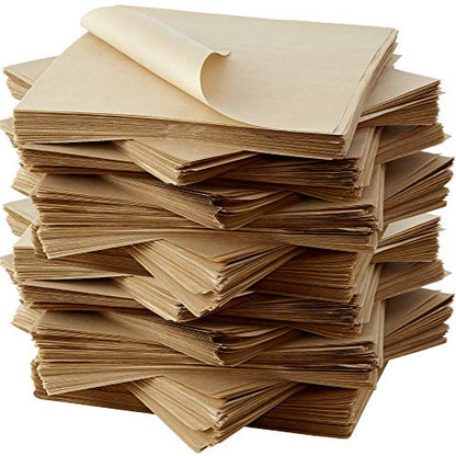 Eco Friendly, Grease Proof 12" x 12" Deli Wrap 500 Pk. Best Kraft Food Wrapping Paper Sheets for Picnic, Festival, Fair or BBQ. Perfect Liner for Tray, Basket or Boat. Quality Bulk Restaurant Supply - size: 500