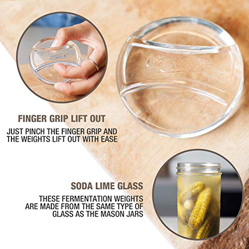 Masontops Pickle Pebble Glass Fermenting Weights - Pickling Fermentation Weight Set – Wide/Small Mouth Combo - size: Wide/Small Mouth Combo
