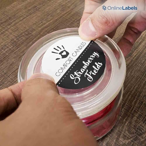 OnlineLabels 2" Round Labels – Permanent Adhesive, White Matte – for Jar Lids, Product Packaging, & Favors – for Inkjet & Laser Printers – Pack of 2,000 Labels, 100 Sheets OL5375WX - size: 100 Sheet Pack