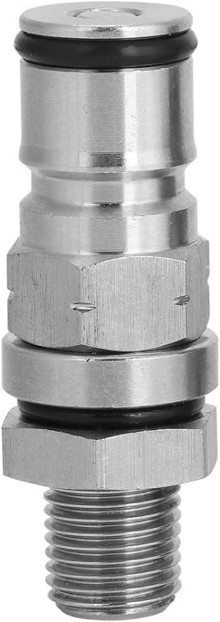 Homebrew 304 Stainless Steel Corny Keg 1/4’’ BSP Ball Lock Post Bulkhead With Poppets With Male NPT Hex Nipple, 19/32"-18 Gas/Liquid Corny Keg Adapter (Gas) - size: Gas