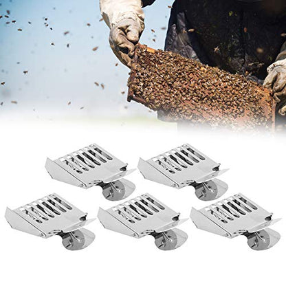Queen Bee Catcher Clip, 5PCS Stainless Steel Book Clip Type Cage for Apiary Control and Safe Transfer