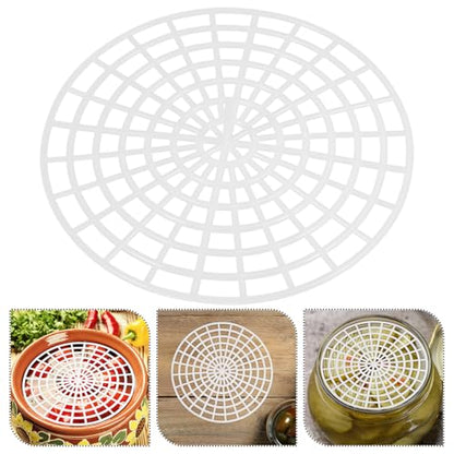 VOSAREA 5pcs Pickles Jar Weight Press Pickles Tool Fermentation Food Plastic Mesh Jar Press Plate for Fermentation Vegetable Canning Supplies