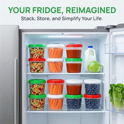 EONJOE 16oz Plastic Freezer Food Soup Containers with Lids, 2 Cup, 12pcs | Airtight & BPA-free for fresh food. Dishwasher/freezer safe, perfect for soup meal prep, portion control,snacks on-the-go - size: 16oz