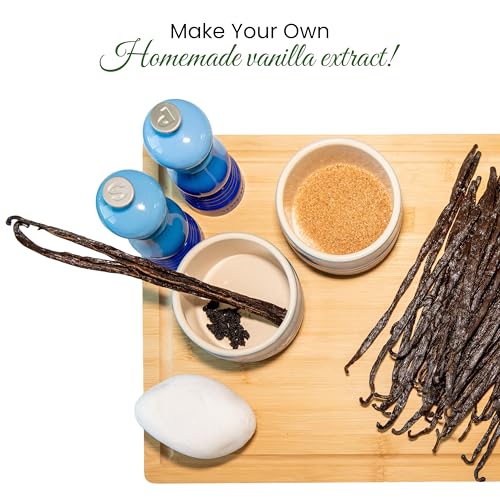 8oz (1/2 Pound) Count Organic Madagascar Vanilla Beans – Grade A Bourbon Pods | Gourmet Whole Vanilla Beans for Baking, Cooking, Extract Making | Rich Aroma, Premium Flavor, Non-GMO, Vegan - size: 8 Ounces (Pack of 1)