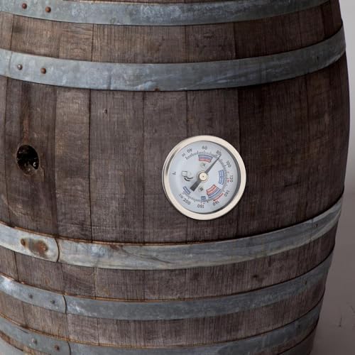 Wine Thermometer for Brewing Process, 2-inch Dial Stainless Steel Bi-Metal Thermometer with Corrosion-Resistant 304 Steel, Kettle and Wine Barrel Temperature Gauge