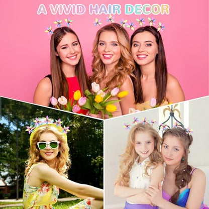30 Pcs Bean Sprout Hair Clips Rave Mixed Style Plant Hairpins Hair Accessories for Party Irish(Windmill) - style: Windmill