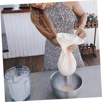2pcs Wine Bag Mesh Filter Funnel Strainer Media Winemaking Bag Food Grade Drain Filter