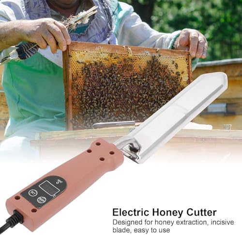 Electric Honey Uncapping Knife, Beekeeping Tools, 50-180℃ Temperature Control Hot Knife with Memory Function, Stainless Steel Extractor Equipment for Beekeepers