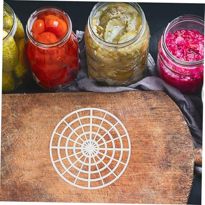 VICASKY 5pcs Round Mesh Fermenting Weights for Mason Jars Compact Pickle Press Plates for Vegetable Canning Effortless Kimchi and Sauerkraut Pressing Multifunctional Fermentation Kit for