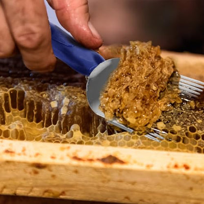 Beekeeper Honey Shovel Honeycomb Scraper Tool Stainless Steel Multipurpose Beekeeping Honey Uncapping Fork for Hive Maintenance