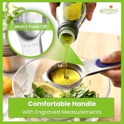 Spring Chef Magnetic Measuring Cups & Spoons Set of 15 - Mountain Sunrise | Stainless Steel, Patented, BPA Free, Strong Magnets, Heavy Duty - color: Mountain Sunrise, size: Set of 15
